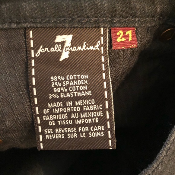 7 for all Mankind Roxanne black jeans size 27 - Picture 7 of 8